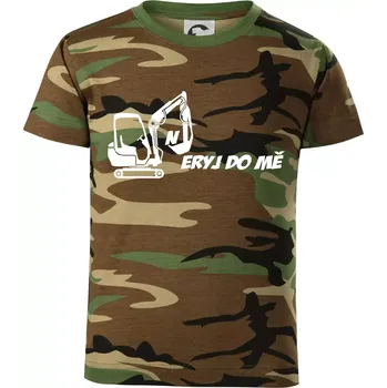 Chlapecké tričko Neryj do mě - Dětské maskáčové triko - 122 cm/6 let ( Hnědý maskáč )