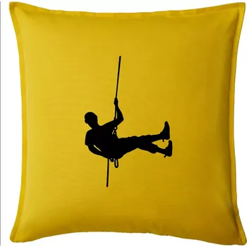 Polštář Visící horolezec - Polštář 50x50 - 50x50 - Pouze potah ( Žlutá )