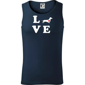 Jezevčík - Love - Tílko pánské Core - XL ( Námořní modrá (velmi tmavá - téměř černá) )