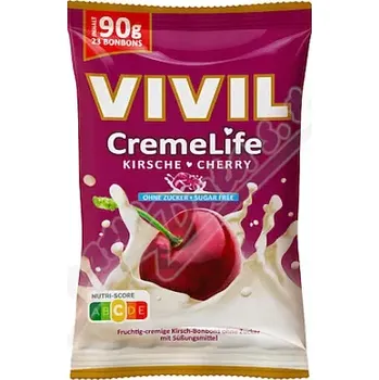 Čokoláda Vivil CremeLife višeň bez cukru 90g