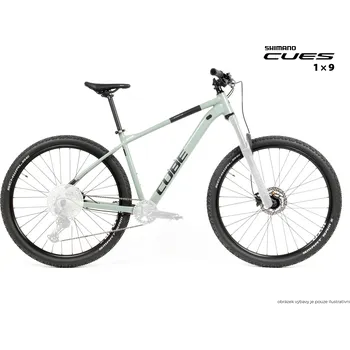 Horské kolo Kolo MTB 29" Cube Attention Shimano CUES U4000 1x9, velikost L – 18", zelenošedá