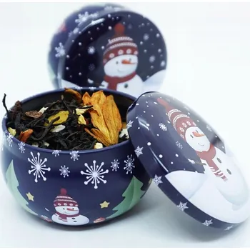 Vánoce VÁNOČNÍ PLECHOVKA S ČAJEM tmavě modrá