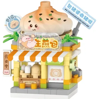 ostatní stavebnice Stavebnice Mini obchod s pečenými taštičkami 6 x 4,5 x 6,5 cm Detailní model s roztomilou dekorací a doplňky Kreativní set se 140 dílky