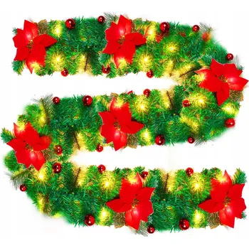 Vánoční dekorace Vánoční věnec LED 2,7 m | Flexibilní dekorativní řetěz