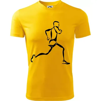 Běžec - Dětské triko sportovní (dresovina) - 158 cm/12 let ( Žlutá )