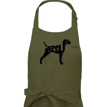 Kuchyňská zástěra Maďarský ohař - Dámská zástěra na vaření - Univerzální velikost ( Khaki )