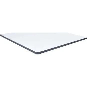 Matrace Topper / Podložka na matrace kontinentální postele, bílo-šedá, 200x200x5 cm, se zipem