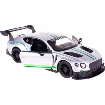 autíčko Bentley Continental GT3 Hipo model kovový kinsmart 1:38 stříbrný
