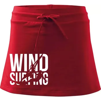 Dámská sukně Windsurfing nápis - Sportovní sukně - two in one - M ( Červená )