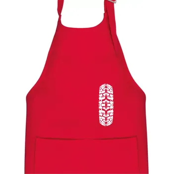 Kuchyňská zástěra Enduro / cross pneumatika - Dětská zástěra na vaření - Univerzální velikost ( Červená )
