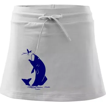 Dámská sukně Ryba - komár - Sportovní sukně - two in one - XL ( Bílá )