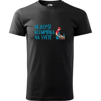 Pánské tričko Sablio Tričko s potiskem Nejlepší klempířka na světě - černé 2XL