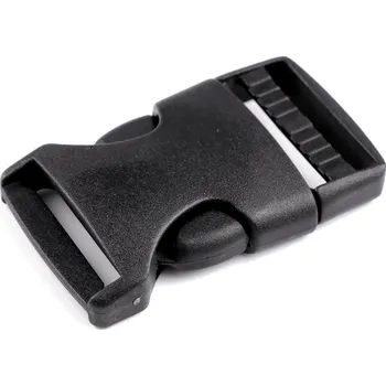 Galanterie Spona trojzubec šíře 25 mm, barva černá