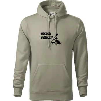 Pánská mikina Nekecej a pádluj - Mikina pánská Cape s kapucí - 5XL ( Light khaki )