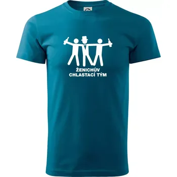 Pánské tričko Ženichův chlastací tým - Klasické pánské triko vyšší gramáže - S ( Petrolejová )