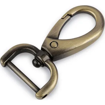 Galanterie Kovová karabina otočná se šroubovacím průvlekem 19 mm