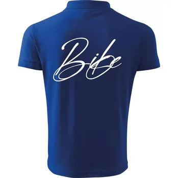 Pánská košile Nápis bike - Polokošile pánská Pique Polo 203 - 4XL ( Královská modrá )