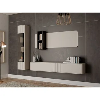 Obývací stěna Obývací pokoj Zudbim II, Barva: kašmír / černá MIRJAN 5903211462450