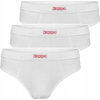 Slipy Značkové slipy Kappa pánské slipy bavlna pohodlné klasické 2ks bílé XL