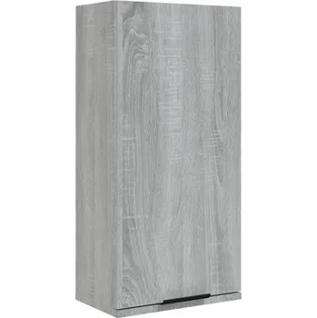 Koupelnový nábytek Závěsná koupelnová skříňka z dřevěného materiálu, šedý dub sonoma, 32