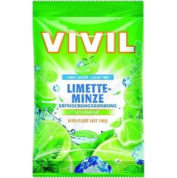 Čokoláda Vivil Limetka-peprmint+vitamín C bez cukru 120g