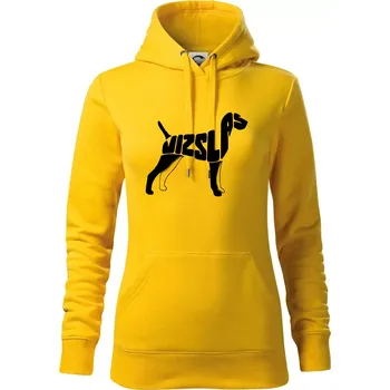 Dámská mikina Maďarský ohař - Mikina dámská Cape s kapucí - 2XL ( Žlutá )