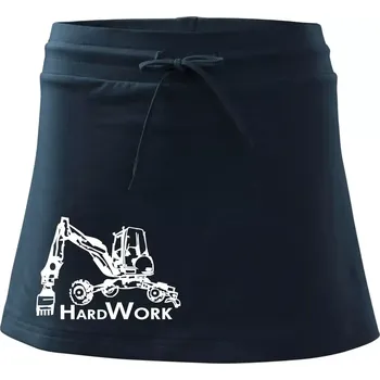 Dámská sukně Hard Work kráčivý bagr - Sportovní sukně - two in one - XL ( Námořní modrá (velmi tmavá - téměř černá) )