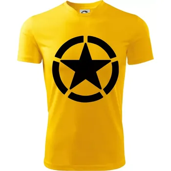 Army hvězda - Dětské triko sportovní (dresovina) - 146 cm/10 let ( Žlutá )