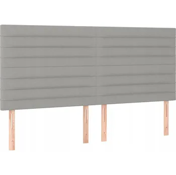 Čelo postele nastavitelné, světle šedé, 160 x 5 x 118/128 cm