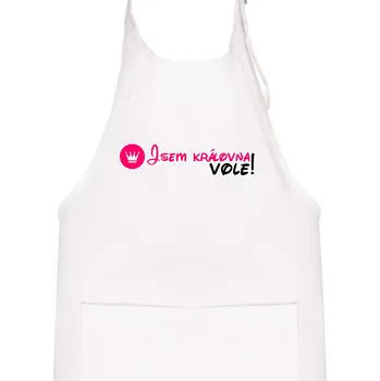 Kuchyňská zástěra Jsem královna vole! - Dětská zástěra na vaření - Univerzální velikost ( Bílá )