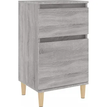 Noční stolek Elegantní noční stolek z dřevěného materiálu, šedý dub sonoma, 40x35x70 cm