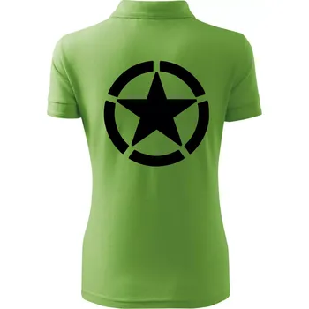 Army hvězda - Polokošile dámská Pique Polo - XL ( Trávově zelená )
