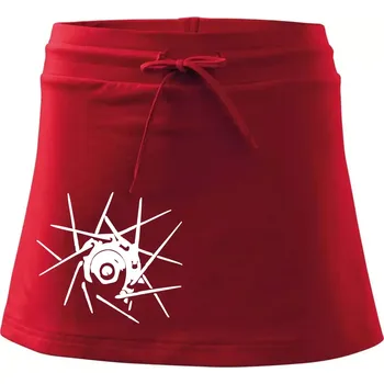 Dámská sukně Cyclo výplet - Sportovní sukně - two in one - S ( Červená )