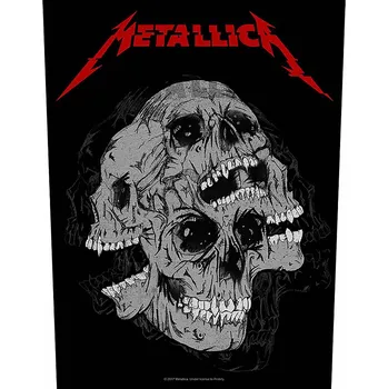 Nášivka Metallica nášivka na záda 30x27x36 cm, Skulls