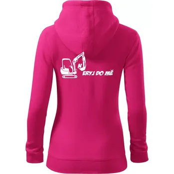 Dámská mikina Neryj do mě - Dámská mikina trendy zipper s kapucí - XS ( Purpurová )