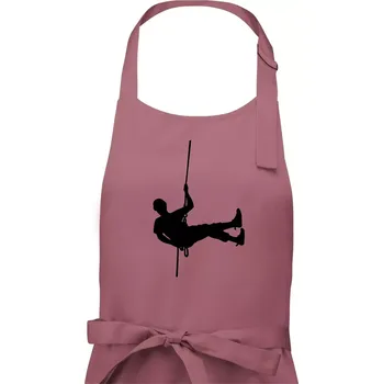 Kuchyňská zástěra Visící horolezec - Dámská zástěra na vaření - Univerzální velikost ( Starorůžová )