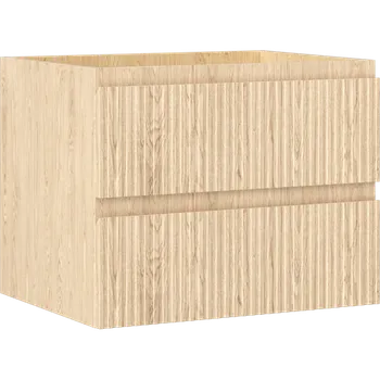 Koupelnový nábytek Mexen Rivel koupelnová skříňka pod umyvadlo 60 cm, 2 zásuvky, drážkovaná, dub - 91A20-06047-2-BFF81 Koupelnové skříňky