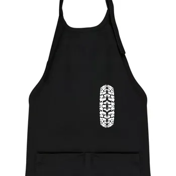 Kuchyňská zástěra Enduro / cross pneumatika - Dětská zástěra na vaření - Univerzální velikost ( Černá )