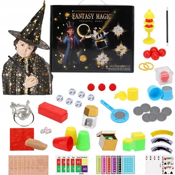 Dětská vědecká sada Kouzelnická SHOW Malý kouzelník iluzionista pro děti STYLOVÝ KUFŘÍK 20 triků