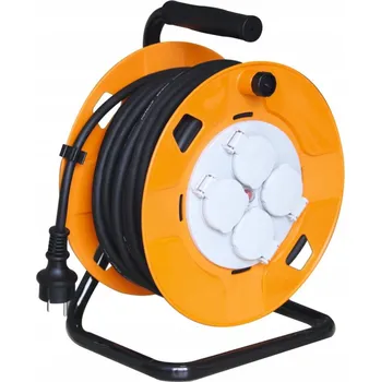 Napájecí kabel Kabelový buben Home 50 m, 4 zásuvky, ochrana IP44