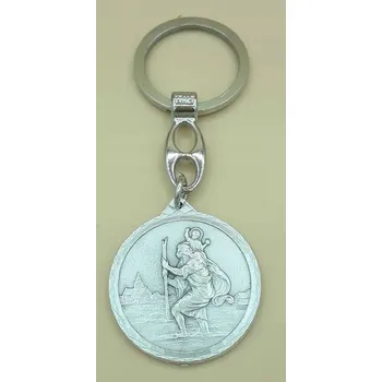 Přívěsek Na Klíče se Svatým Kryštofem a Archandělem Michaelem.
