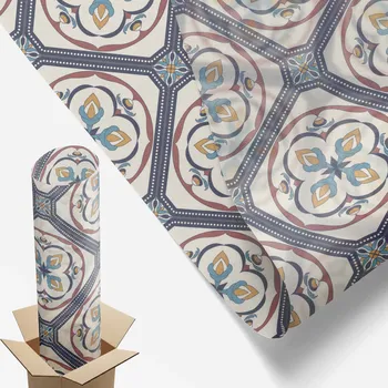 Obraz Mléčná Matná Fólie na Skleněné Dveře a Okna 200x146 cm - Vzor Dlaždice