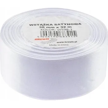 Vánoční dekorace Saténová stuha 32 m x 3,8 cm bílá