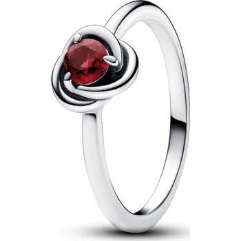 Prsten PANDORA prsten Sytě červený kruh věčnosti