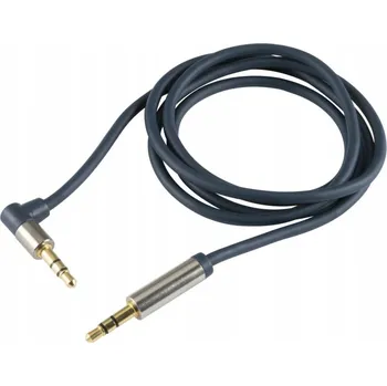 Audio kabel Home A 51-1M audio kabel, 3,5mm rovný stereo konektor, 3,5mm zahnutý stereo konektor