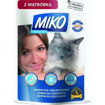 Krmivo pro kočku Miko Sterilizované Mokré krmivo pro kočky s játry, kapsička 100 g