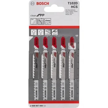 Pilový plátek PILOVÉ LISTY DO PŘÍMOČARÉ PILY T102D NA DŘEVO A PLAST SADÁ 5 KS OSTŘÍ