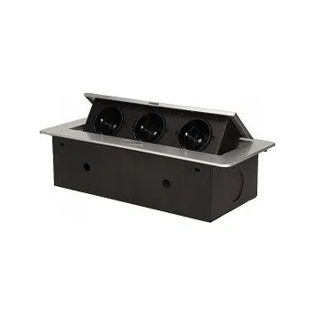 Elektrická zásuvka Elektrická Zásuvka do desky stolu Orno stříbrná