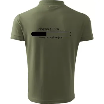 Pánská košile Přemýšlím - Polokošile pánská Pique Polo 203 - XL ( Khaki )