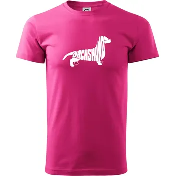 Pánská móda Jezevčík - Dachshund - Klasické pánské triko vyšší gramáže - L ( Purpurová )